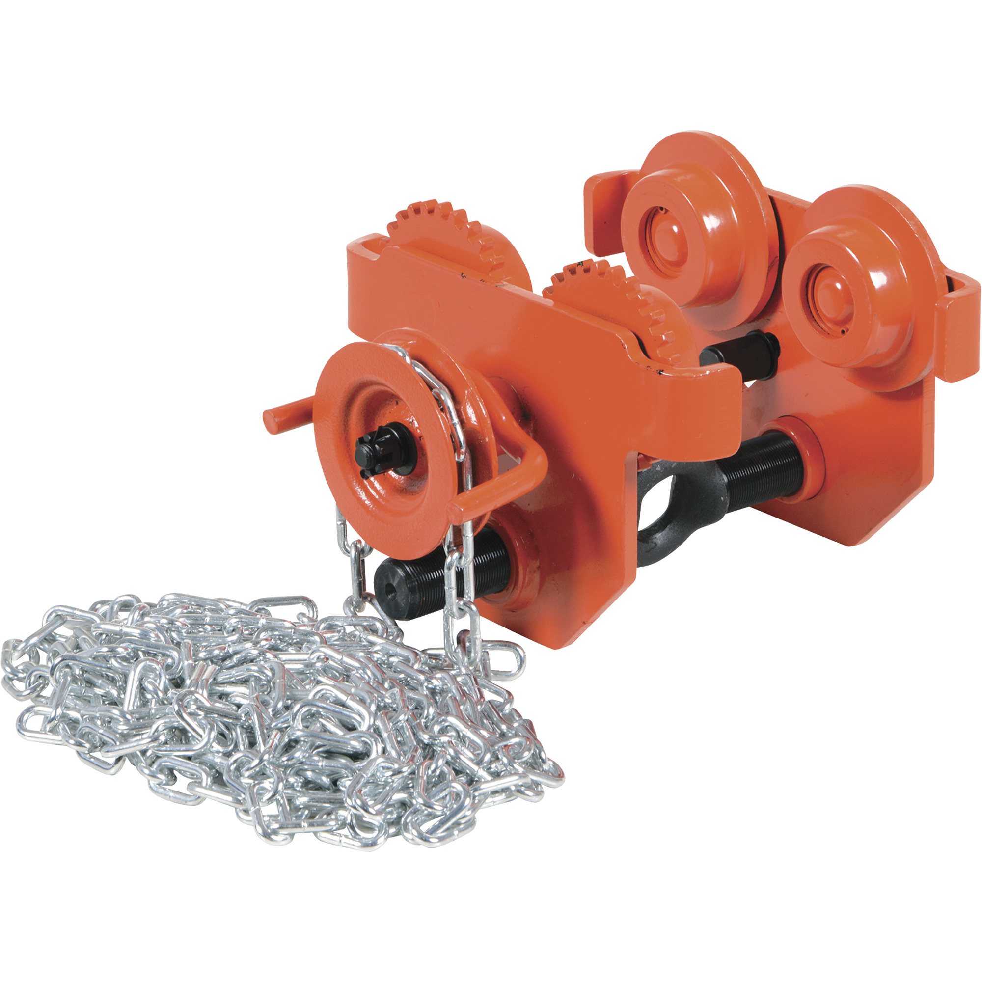 Vestil Geared Eye Manual Trolley - 2,000-Lb. Capacity, 2.5in. to 5.5in. I-Beam Flange, Model# E-MT-2-C